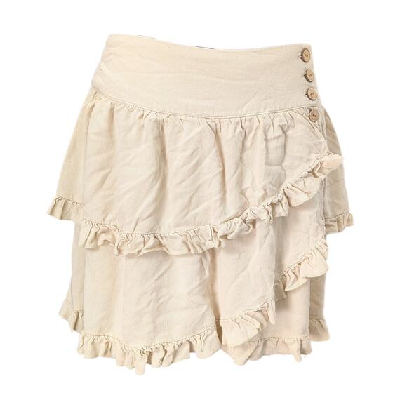 Forever 21 Dresses & Skirts - Forever 21 Y2K Creme Tiered Mini Wrap Skirt | Women's M